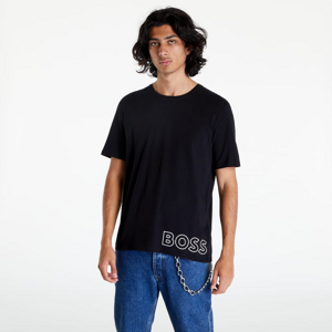 ´Pánske pyžamo Hugo Boss Stretch-Cotton Pyjama Outline Logo T-Shirt black stone washed no length