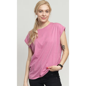 Dámske tričko Urban Classics Ladies Extended Shoulder Tee Pink