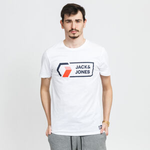 Tričko s krátkym rukávom Jack & Jones JCOLOGAN TEE CREW NECK NOOS biele