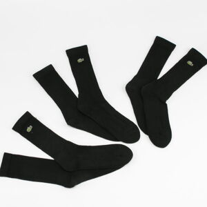 Ponožky LACOSTE 3Pack Crew Cut Socks čierne
