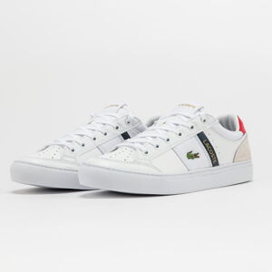 Obuv LACOSTE Courtline Suede white / navy / red