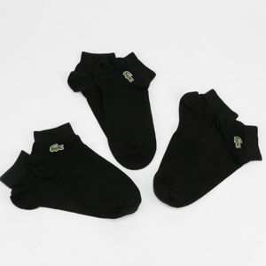 Ponožky LACOSTE Low-Cut Cotton Socks 3-Pack čierne