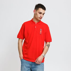 Polo tričko LACOSTE Men’s Lacoste x Polaroid Coloured Crocodiles Classic Fit Polo Shirt červené