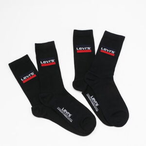 Ponožky Levi's ® 2Pack Regular Cut Sportwear Logo čierne