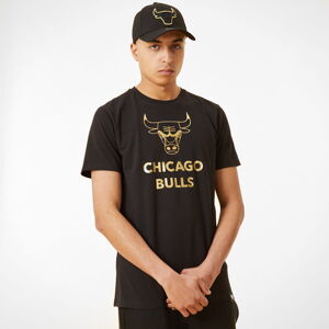 Tričko s krátkym rukávom New Era Chicago Bulls Metallic Logo Black T-Shirt