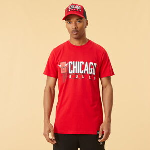 Tričko s krátkym rukávom New Era Chicago Bulls Triangle Logo Red T-Shirt