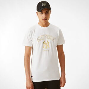Tričko s krátkym rukávom New Era MLB Metallic Graphic Tee New York Yankees bílé