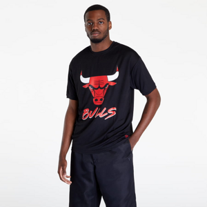Tričko s krátkym rukávom New Era NBA Script Mesh Tee Chicago Bulls Černé