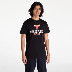 Tričko s krátkym rukávom New Era NBA Script Tee Chicago Bulls Černé