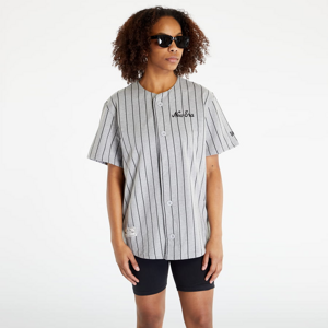 Dámske tričko New Era Pinstripe Jersey T-Shirt Medium Grey/ Black