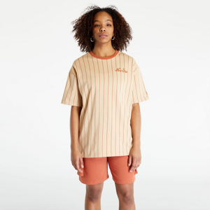 Tričko s krátkym rukávom New Era Pinstripe Oversized T-Shirt Light Beige/ Brown