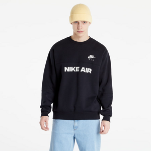 Mikina Nike Air Brushed - Back Fleece Crew čierna