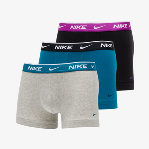 Nike Everyday Cotton Stretch Trunk Šedé/ Tyrkysové/Čierne