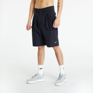 Plátené kraťasy Nike Life Men's Pleated Chino Shorts Black/ White