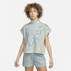 Tričko Nike Women's Washed Jersey Top Worn Blue/ White