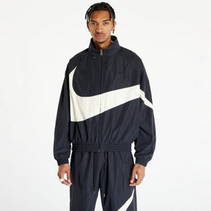 Pánska jarná bunda Nike Swoosh Woven Jacket Black/ Coconut Milk/ Black