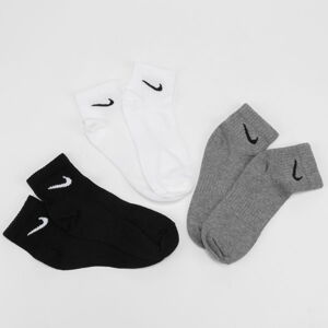 Ponožky Nike U NK Everyday Cash Ankl 3Pack 132 melange šedé / čierne / biele