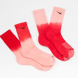 Ponožky Everyday Plus Cushioned Crew Socks 2-Pack U NK Everyday Plus Cush Crew 2Pack červené / ružové