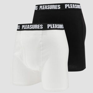 PLEASURES 2Pack Boxer Briefs biele / čierne