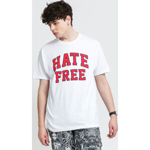 Tričko s krátkym rukávom PLEASURES Hate Free Tee biele