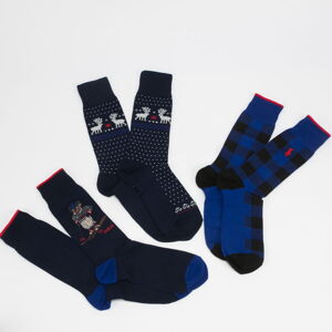 Ponožky Polo Ralph Lauren 3Pack Crew Sock navy / modré