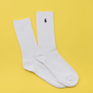 Ponožky Polo Ralph Lauren Classic Cotton Crew Socks biele