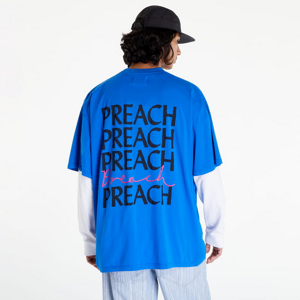Tričko s krátkym rukávom PREACH Logo Wording T-Shirt GOTS Blue