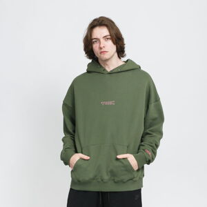 Mikina PREACH Oversized Morse Wording Hoodie olive