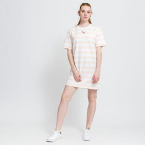 Šaty Puma Summer Stripes AOP Dress svetloružové / biele