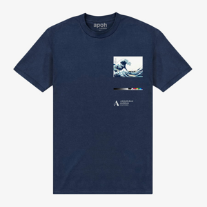 Queens Apoh London - ashmolean-wave Unisex T-Shirt Navy