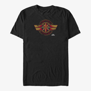 Queens Captain Marvel: Movie - Marvel Badge Unisex T-Shirt Black