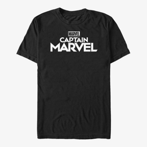 Queens Captain Marvel: Movie - Plain Captain Marvel Logo Unisex T-Shirt Black