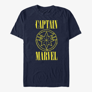 Queens Captain Marvel: Movie - Yellow Marvel Unisex T-Shirt Navy Blue