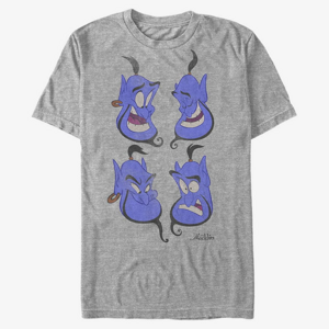 Queens Disney Aladdin - Genie Faces Unisex T-Shirt Heather Grey