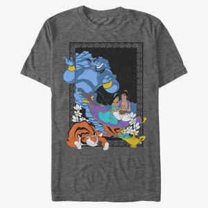Queens Disney Aladdin - Poster in the Lamp Unisex T-Shirt Dark Heather Grey