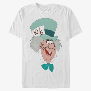 Queens Disney Alice in Wonderland - Mad Hatter Big Face Unisex T-Shirt White
