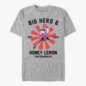 Queens Disney Big Hero 6 Movie - Honey Lemon Collegiate Unisex T-Shirt Heather Grey
