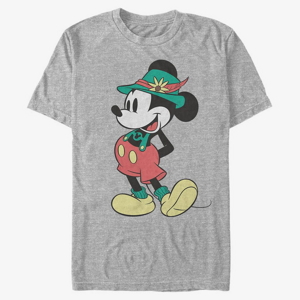 Queens Disney Classic Mickey - Lederhosen Basics Unisex T-Shirt Heather Grey