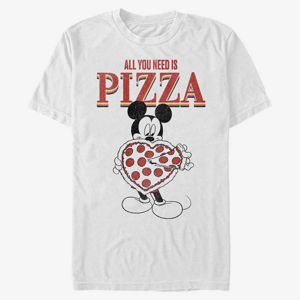 Queens Disney Classic Mickey - Mickey All You Need Is Pizza Unisex T-Shirt White