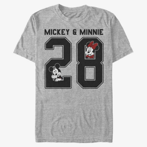 Queens Disney Classic Mickey - Mickey Minnie Collegiate Unisex T-Shirt Heather Grey