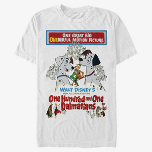 Queens Disney Classics 101 Dalmatians - Vintage Poster Unisex T-Shirt White
