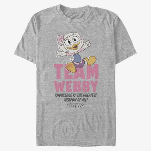 Queens Disney Classics Ducktales - Team Webby Pink Unisex T-Shirt Heather Grey