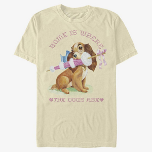 Queens Disney Classics Lady & The Tramp - Home Dog Unisex T-Shirt Natural