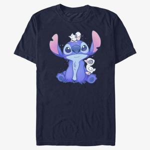 Queens Disney Classics Lilo & Stitch - Cute Ducks Unisex T-Shirt Navy Blue