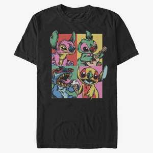 Queens Disney Classics Lilo & Stitch - Grunge Stitch Unisex T-Shirt Black