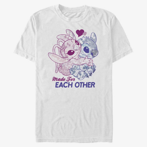 Queens Disney Classics Lilo & Stitch - Stitch Angel Together Unisex T-Shirt White