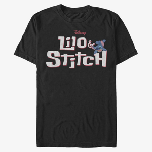 Queens Disney Classics Lilo & Stitch - Stitch with Logo Unisex T-Shirt Black