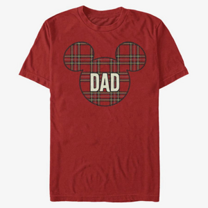 Queens Disney Classics Mickey Classic - Dad Holiday Patch Unisex T-Shirt Red
