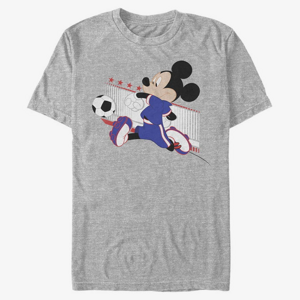 Queens Disney Classics Mickey Classic - Japan Kick Unisex T-Shirt Heather Grey