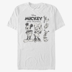 Queens Disney Classics Mickey Classic - MICKEY FREINDS SKETCH Unisex T-Shirt White
